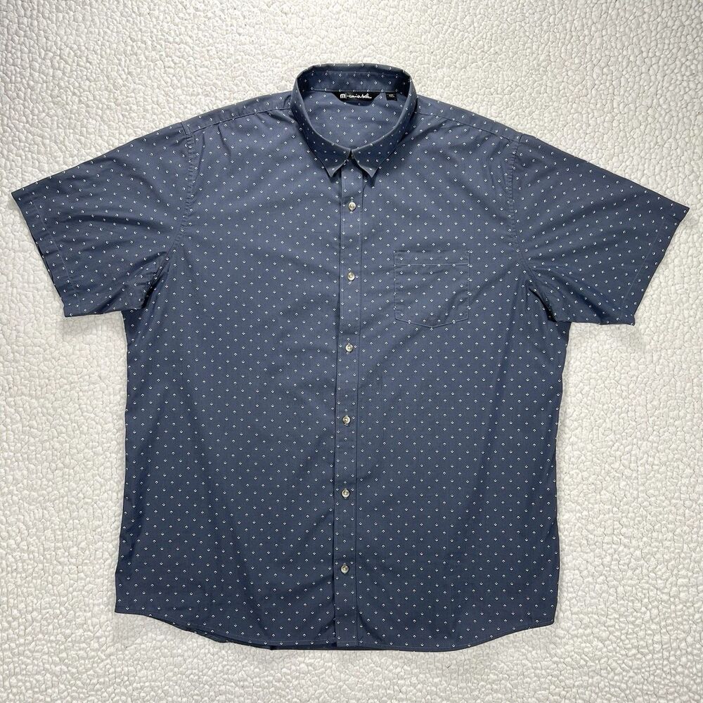 Travis Mathew Button Down Shirt‎ Men’s 3XL Navy Smart Casual Golf Athliesure